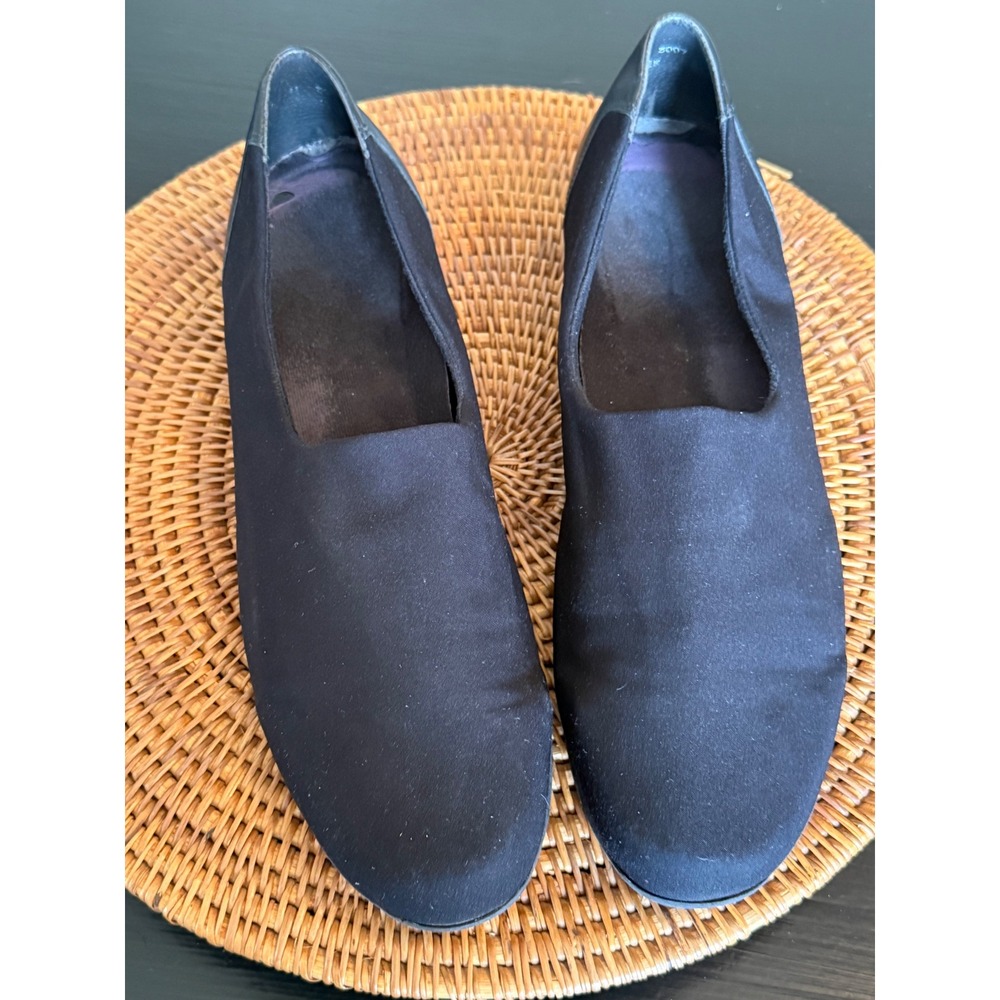 Munro American Womens Fabric Leather Slip On Loafers Comfort Shoes Round Toe 14m